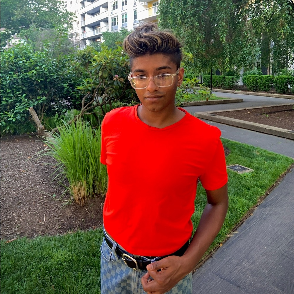 Red crop top